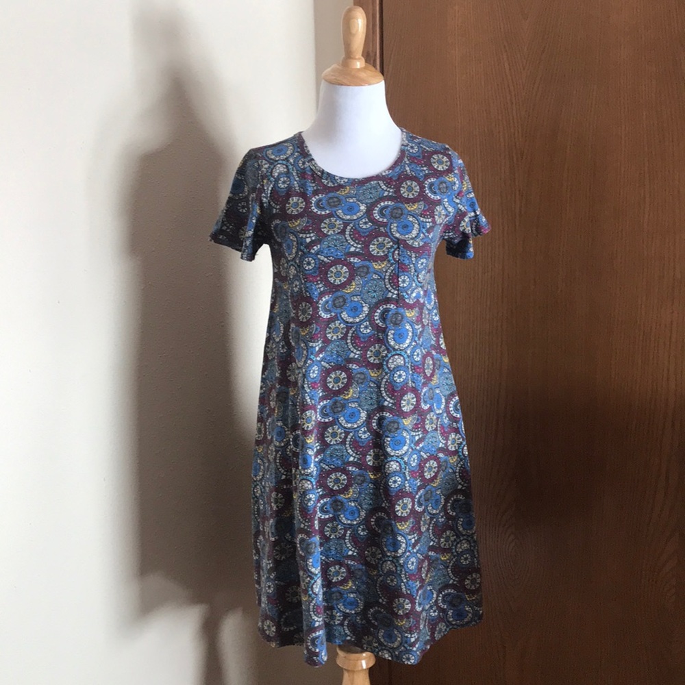 LuLaRoe Printed Carly Dress Size XXS
